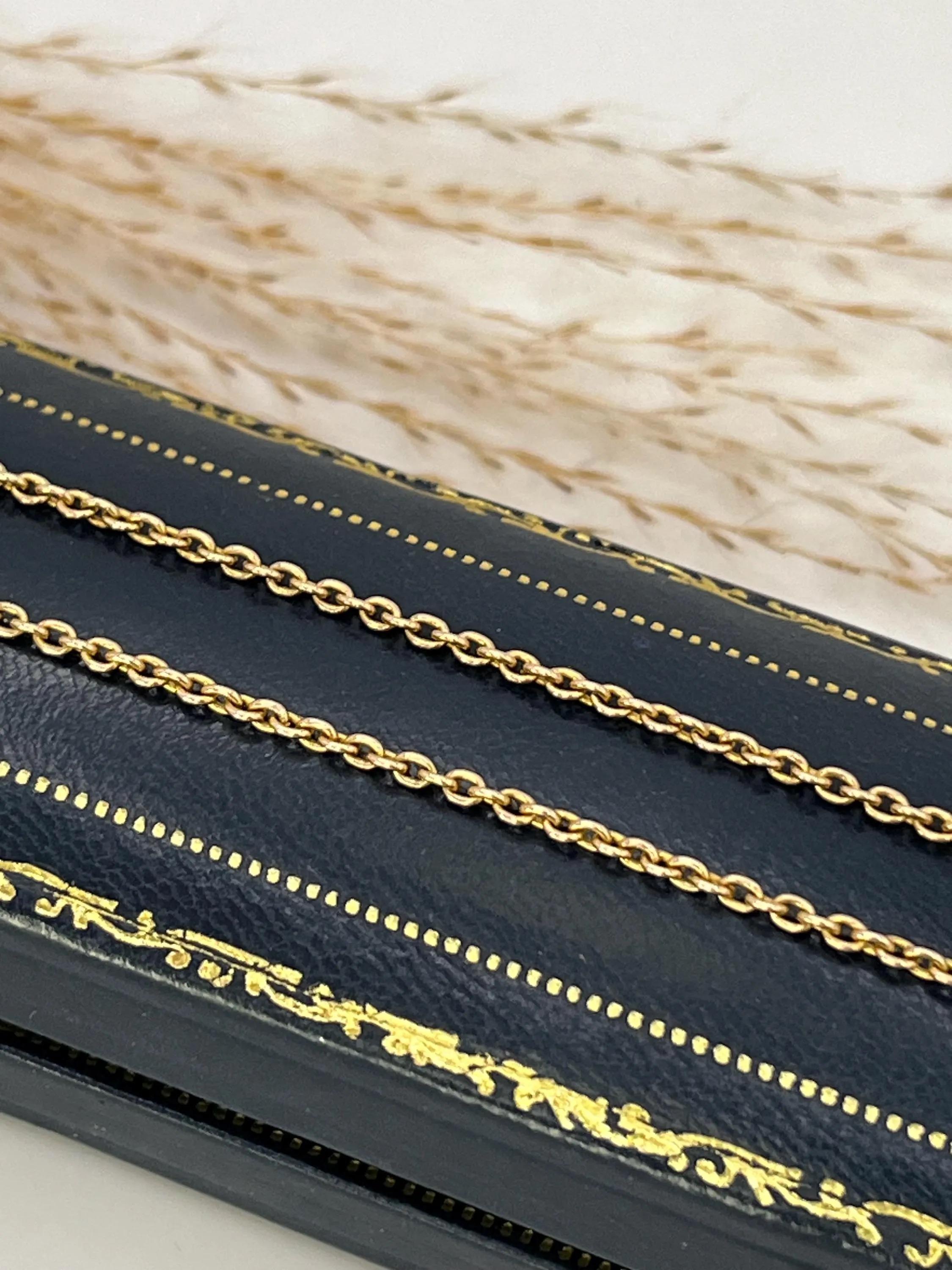 da uomo o donna Antica catena a maglie Belcher in oro giallo 15ct da 16 pollici, Circa 1900 in vendita