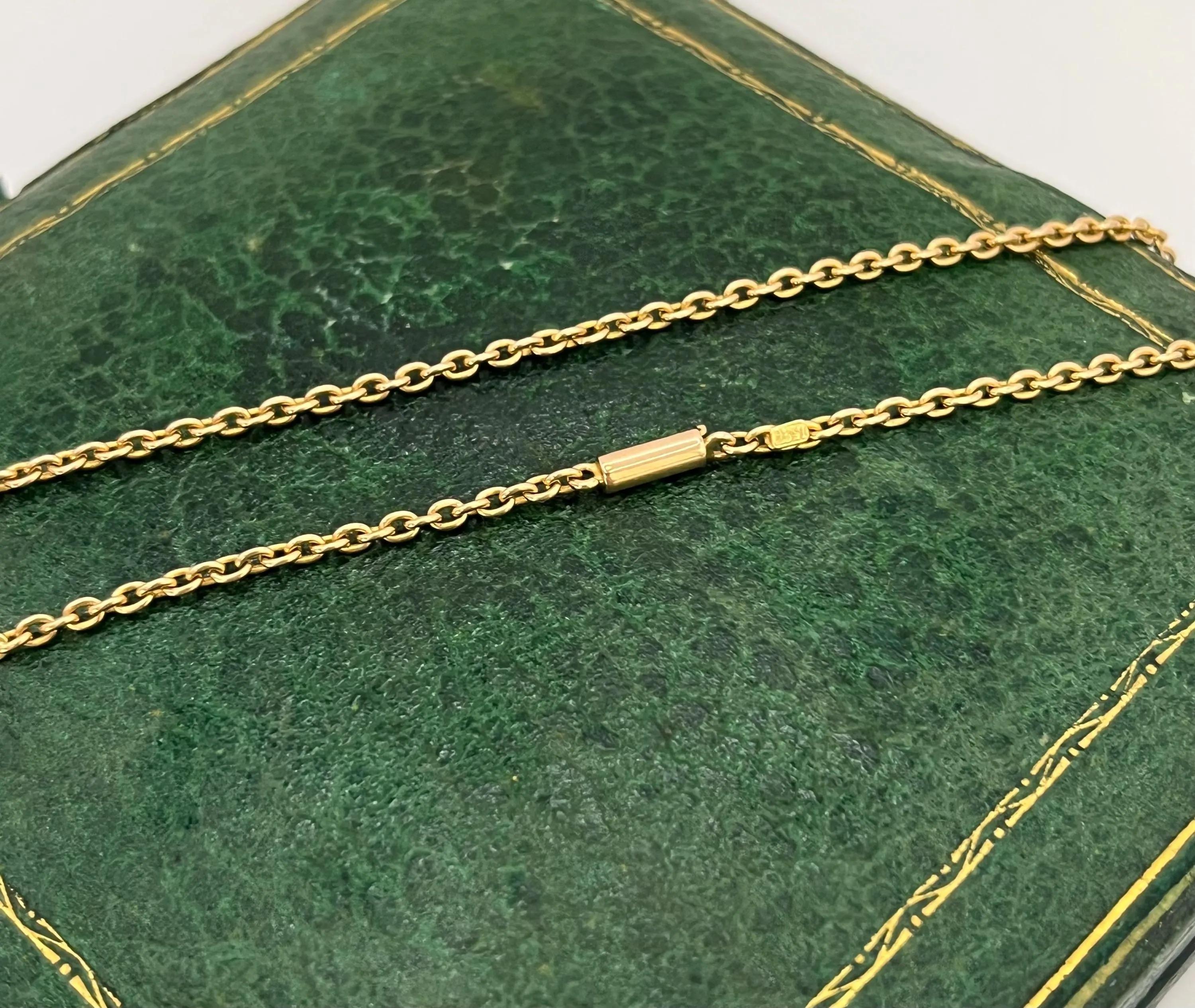 Antica catena a maglie Belcher in oro giallo 15ct da 16 pollici, Circa 1900 in vendita 1