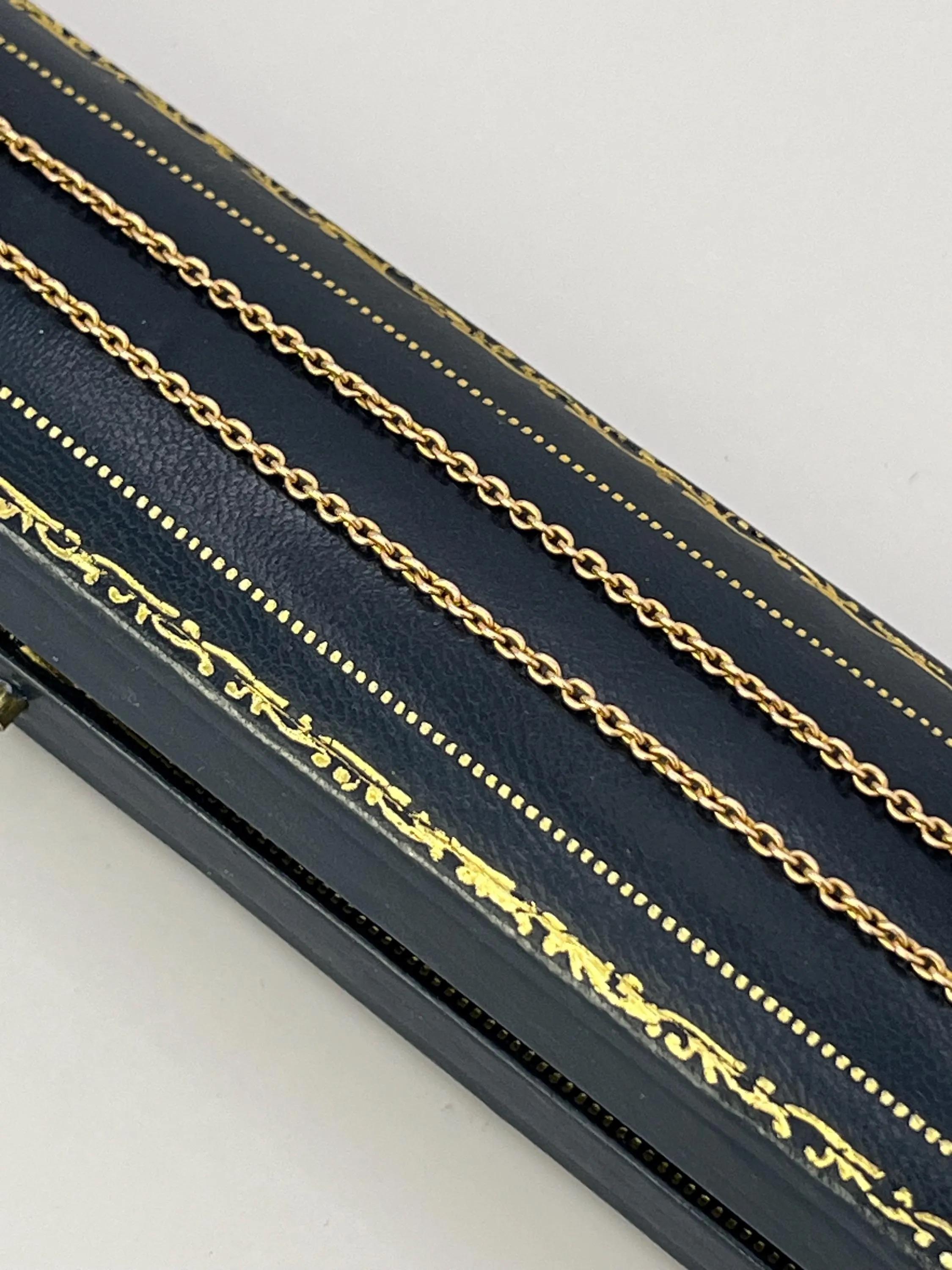 Antica catena a maglie Belcher in oro giallo 15ct da 16 pollici, Circa 1900 in vendita 4