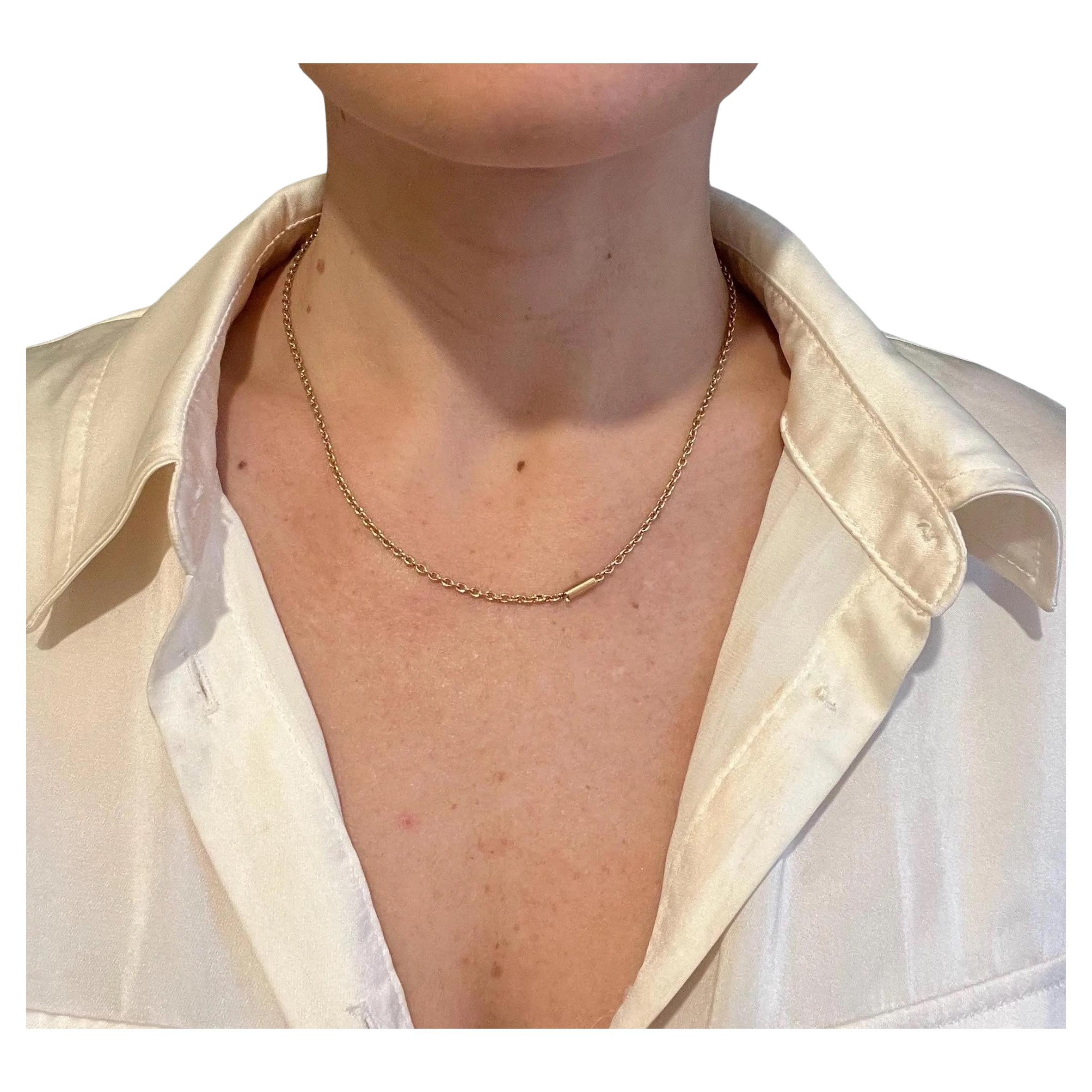 Antica catena a maglie Belcher in oro giallo 15ct da 16 pollici, Circa 1900 in vendita