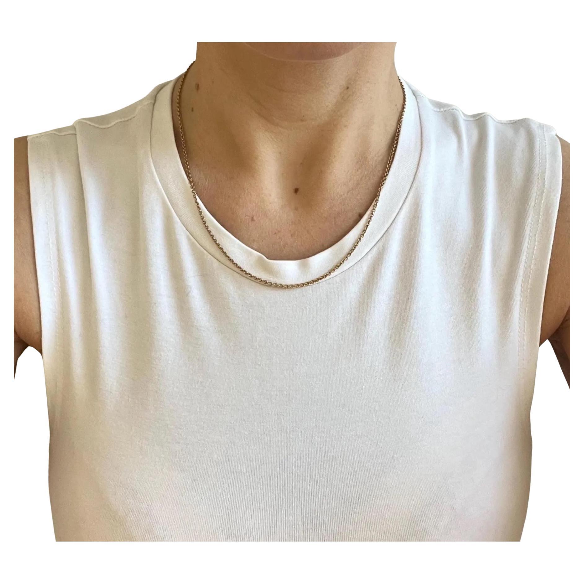 Antigua cadena de eslabones Belcher de oro amarillo de 15 ct y 16 pulgadas, circa 1900 en venta