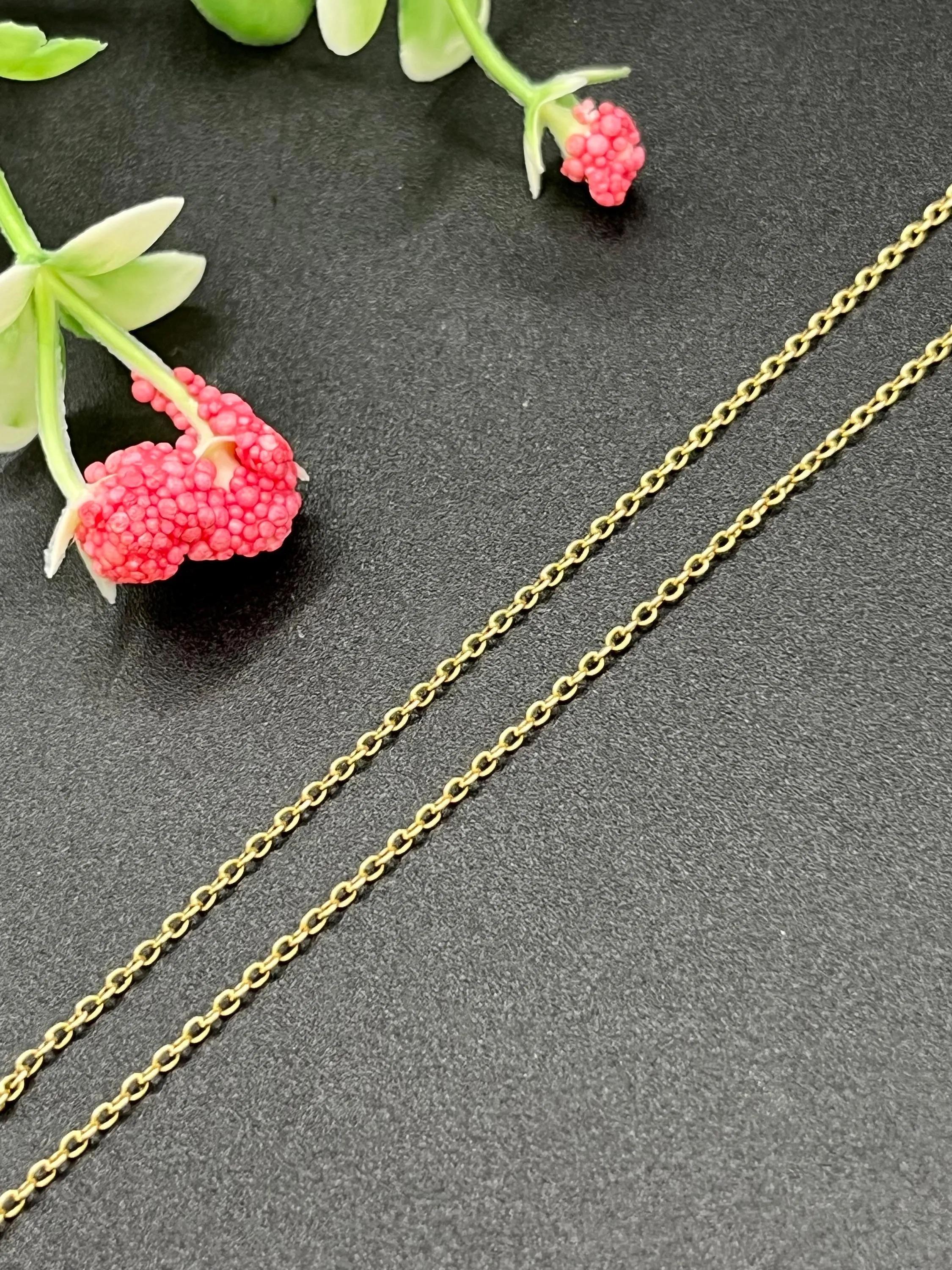 da uomo o donna Antica catena a maglie Belcher in oro giallo 15ct, 19 pollici, Circa 1900 in vendita