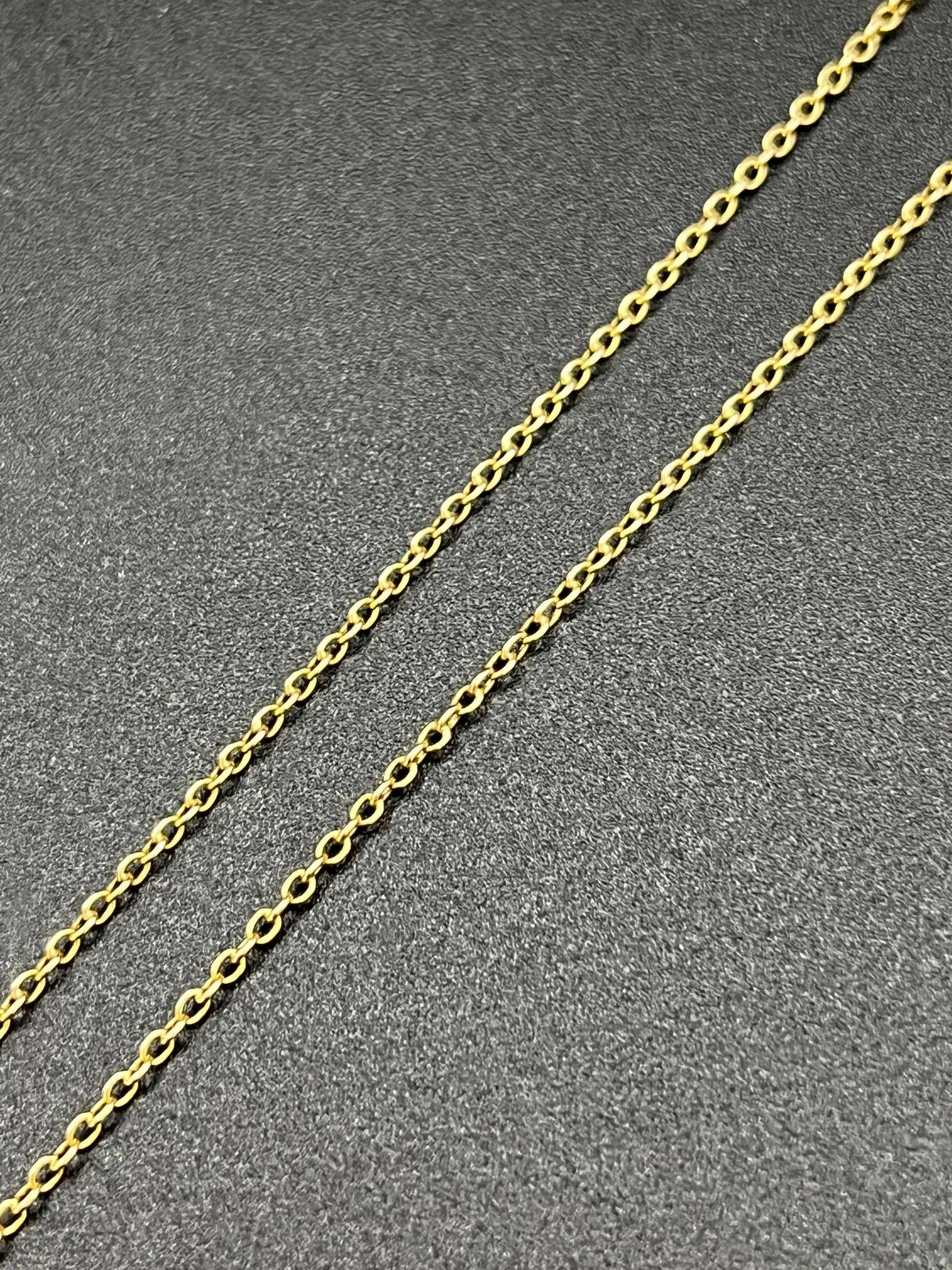 Antica catena a maglie Belcher in oro giallo 15ct, 19 pollici, Circa 1900 in vendita 1