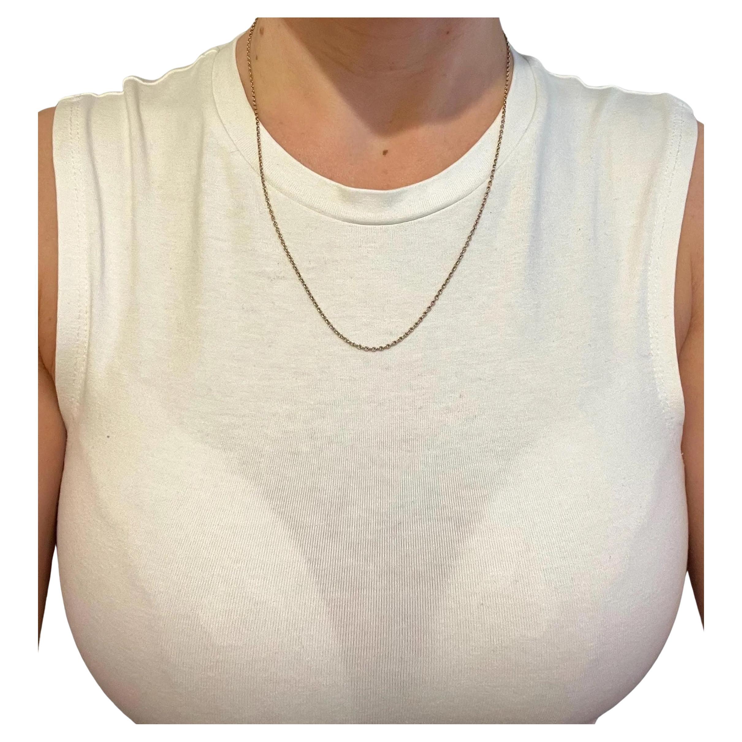 Antique 15ct Yellow Gold 19 Inch, Belcher Link Chain, Circa 1900