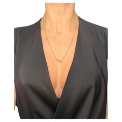 Antique 15ct Yellow Gold, Edwardian 21.5 Inch Trace Link Chain with Swivel Clasp