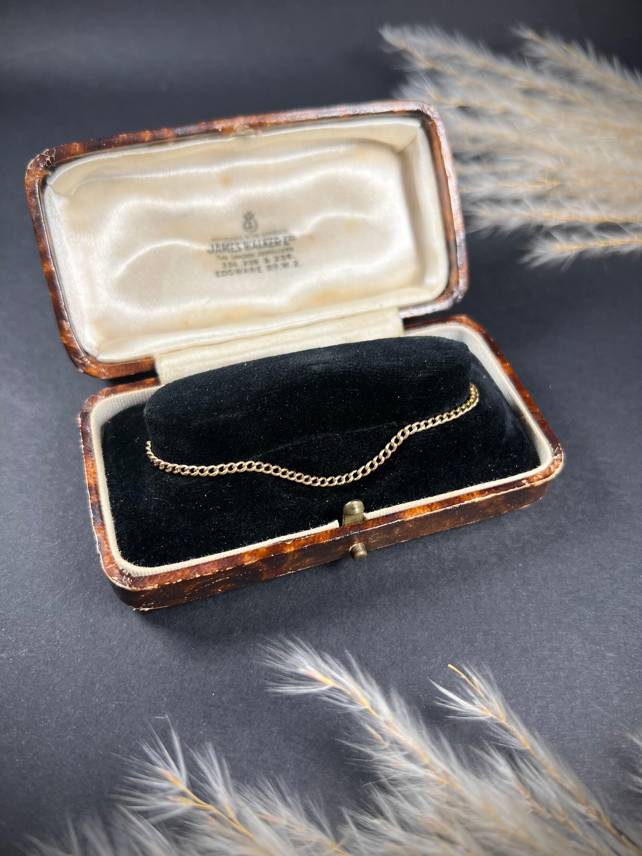 Antique 15ct Yellow Gold Edwardian Curb Link Bracelet For Sale 1
