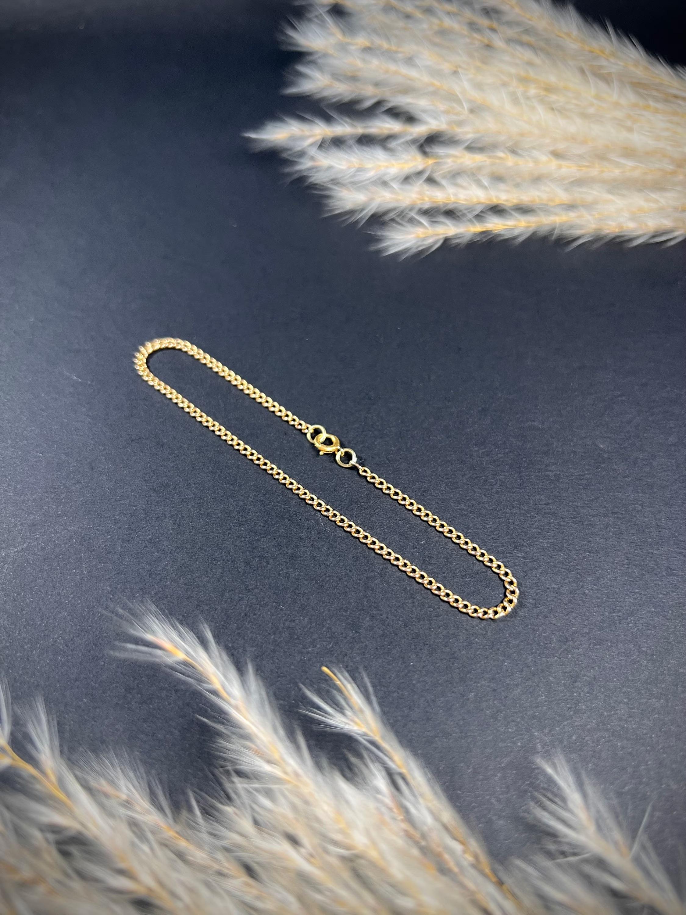 Antique 15ct Yellow Gold Edwardian Curb Link Bracelet For Sale 5
