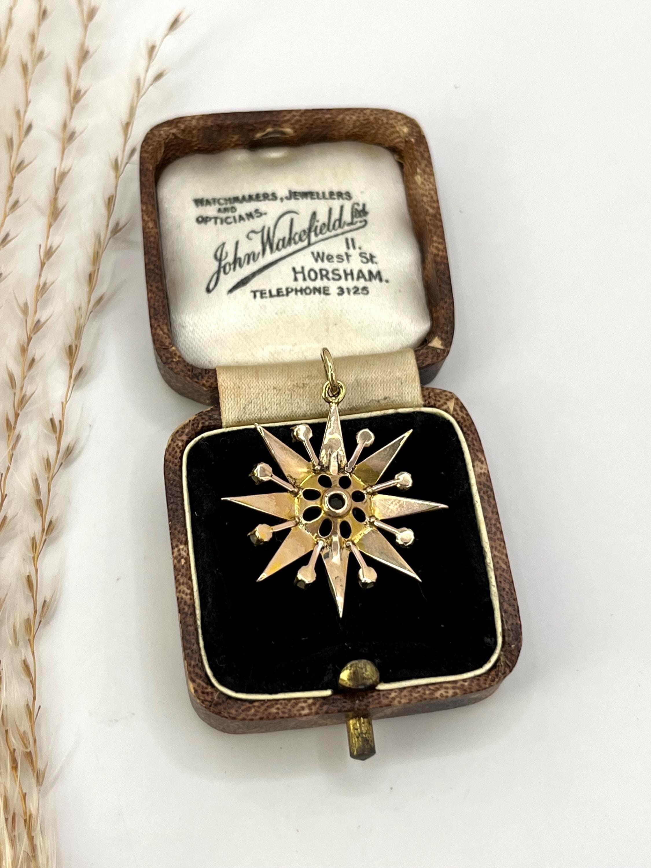 Antico ciondolo a stella in oro giallo 15ct e perle edoardiane, CIRCA 1910 in vendita 4