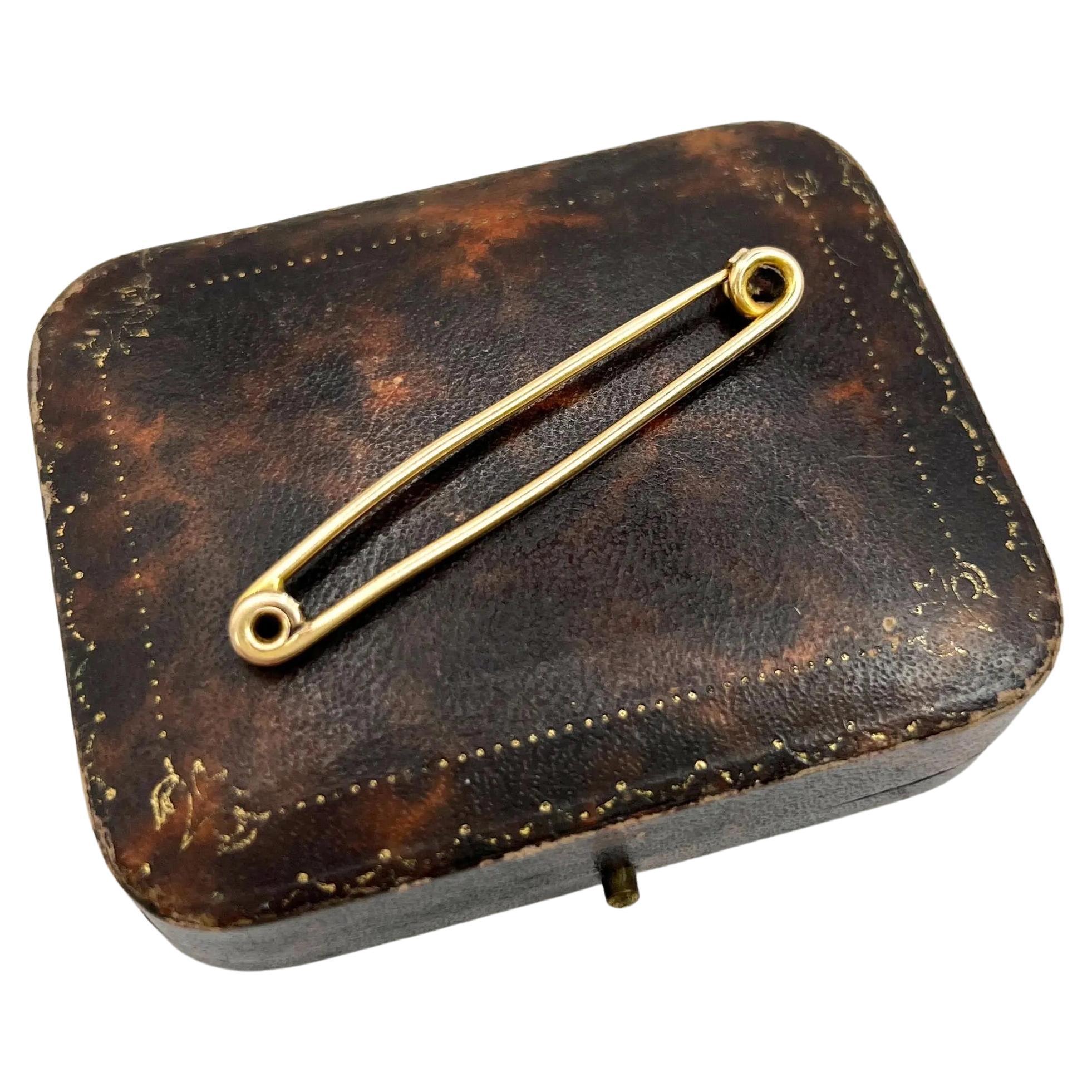 Antique 15ct Yellow Gold, Edwardian Stock Pin Brooch