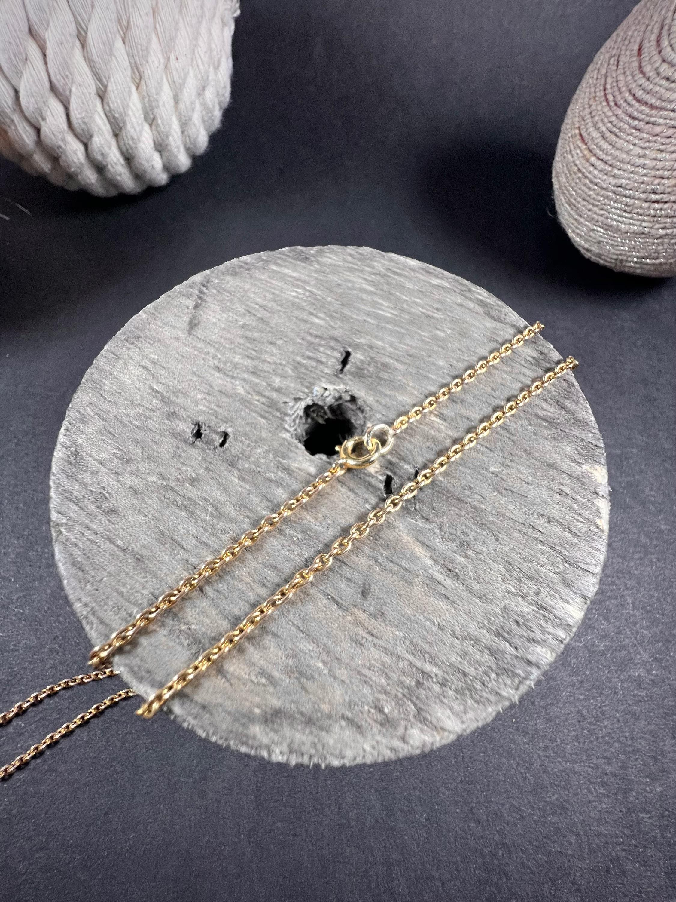Collier à maillons édouardien ancien en or jaune 15 carats en vente 6
