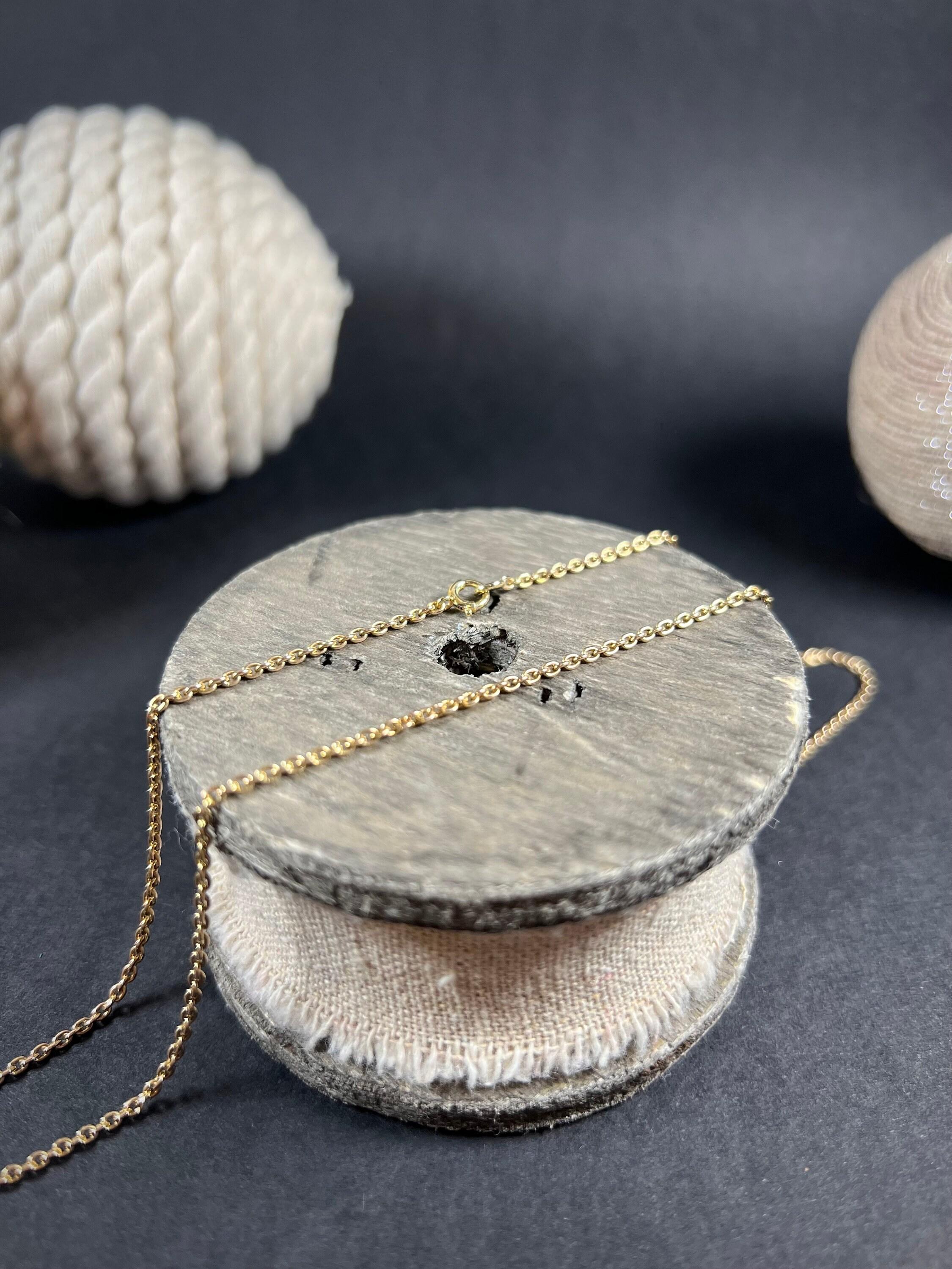 Édouardien Collier à maillons édouardien ancien en or jaune 15 carats en vente