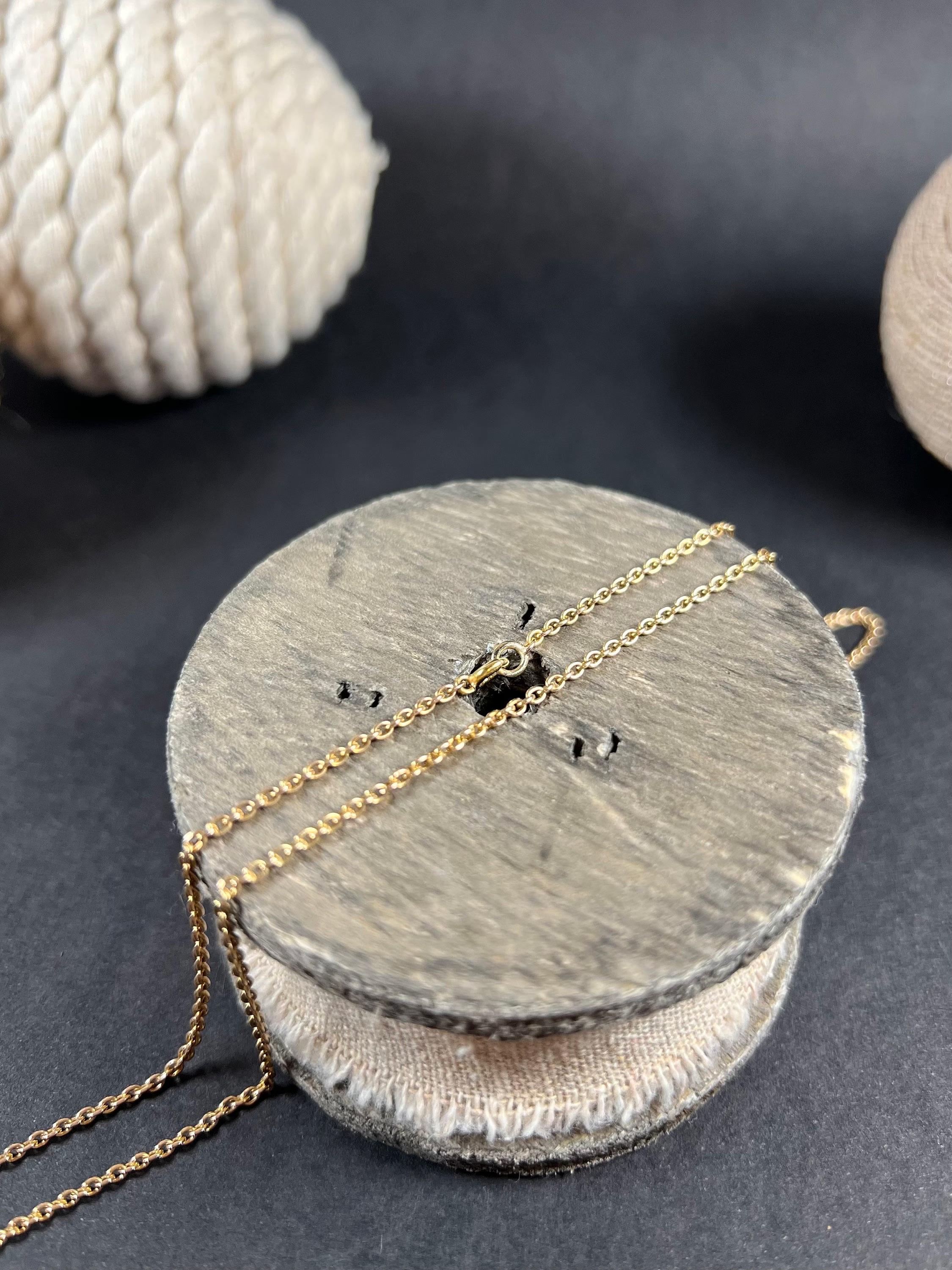Collier à maillons édouardien ancien en or jaune 15 carats Bon état - En vente à Brighton, GB