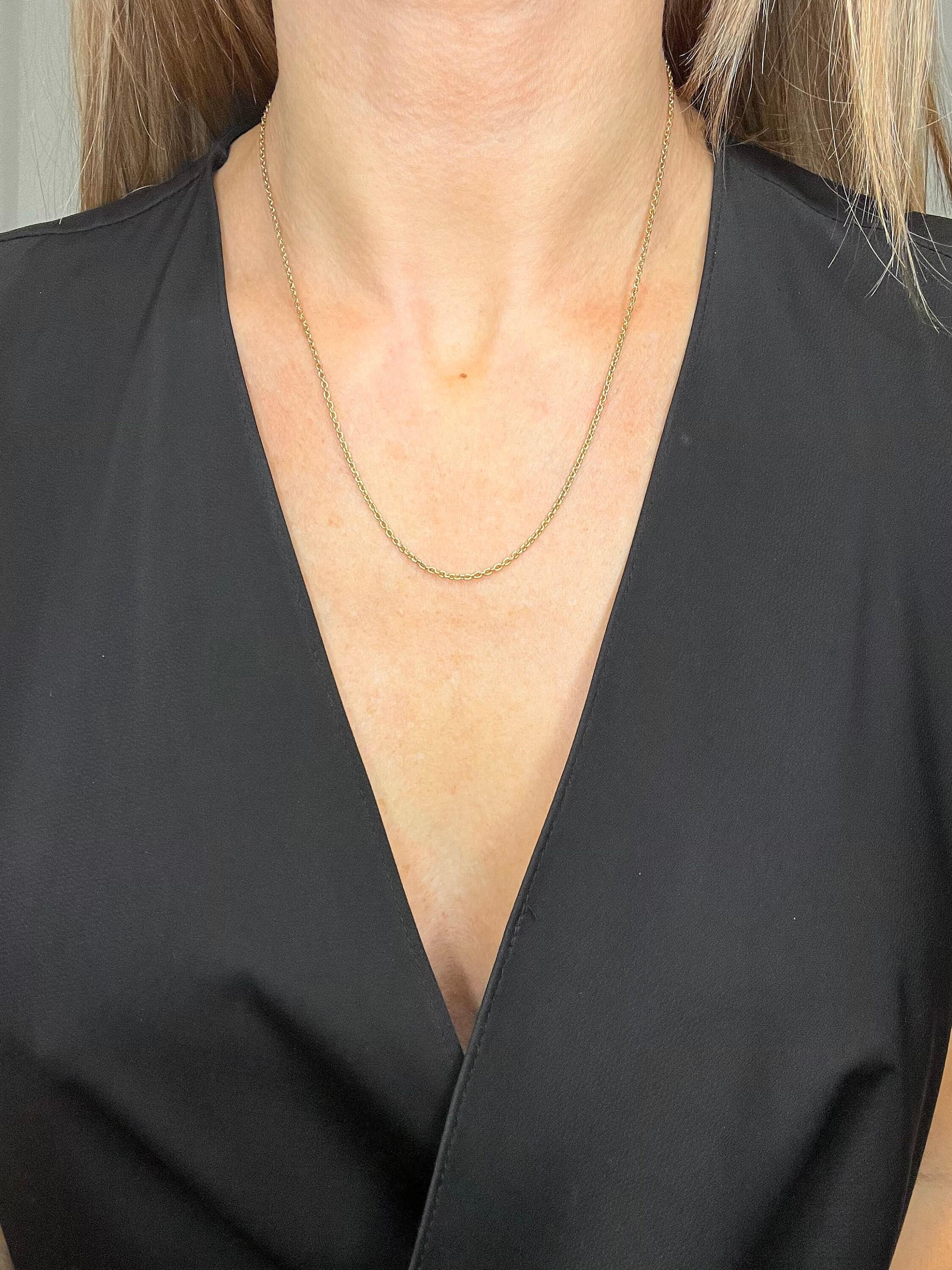 Collier à maillons édouardien ancien en or jaune 15 carats en vente 1