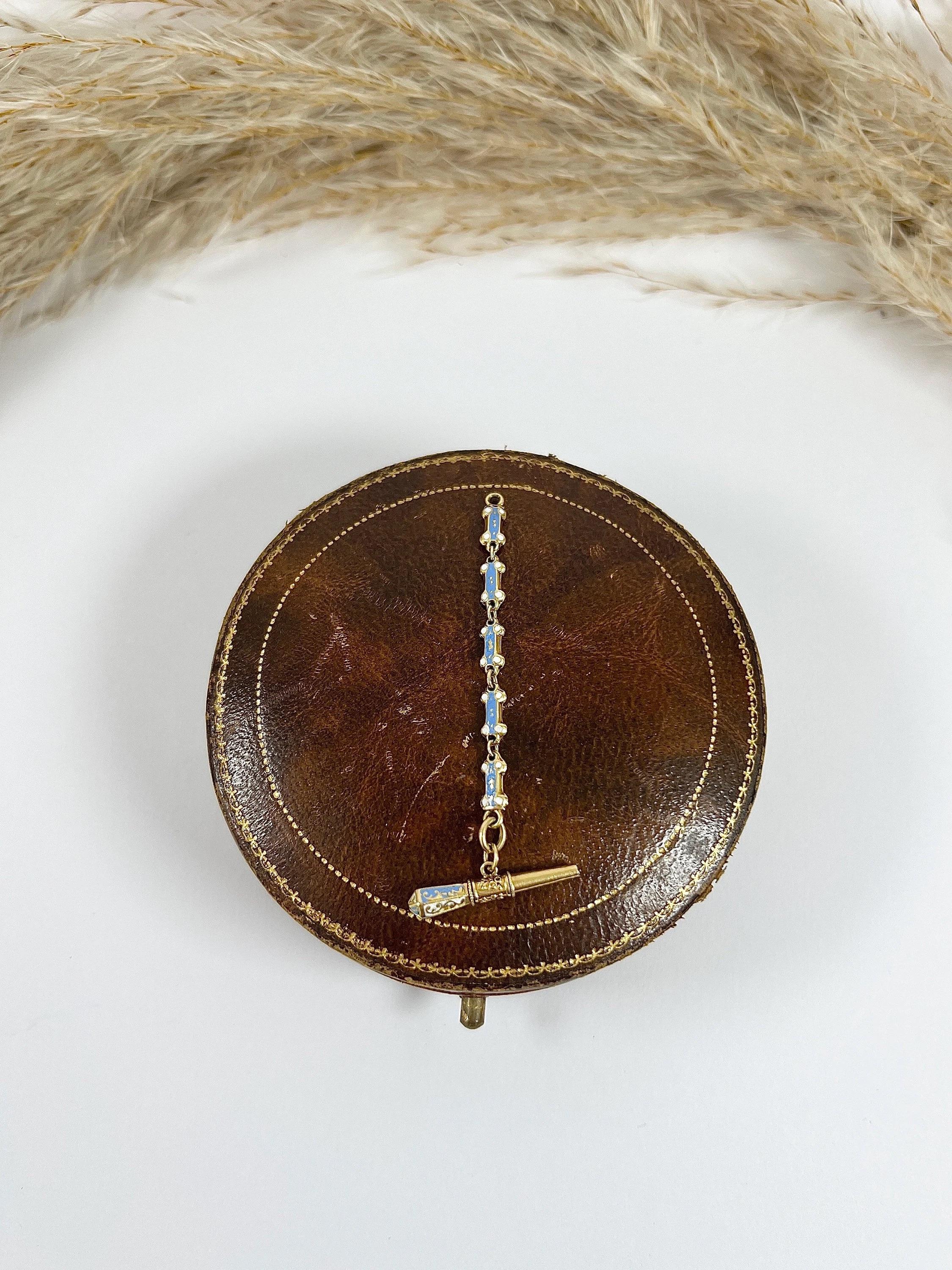 Antique 15ct Yellow Gold & Enamel, Fancy Victorian Pocket Watch Key Pendant For Sale 5