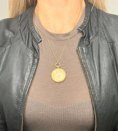 Antique 15ct Yellow Gold Stamped, Early Victorian Round Pocket Watch Locket