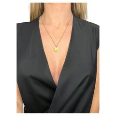 Antiguo colgante de oro amarillo de 15 ct con candado de corazón victoriano y cierre de llave