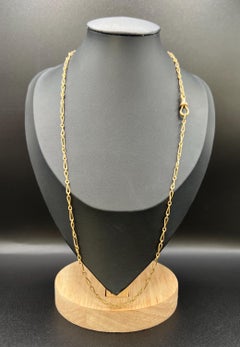 Antique 15ct Yellow Gold Tagged, 1920s 22 Inch Fancy Twisted Figaro Link Chain