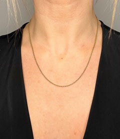 Antique 15ct Yellow Gold, Victorian 18 3/4 Trace Link Chain Necklace
