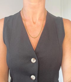 Antique 15ct Yellow Gold, Victorian 19.5 Inch, Thick Trace Link Chain Necklace