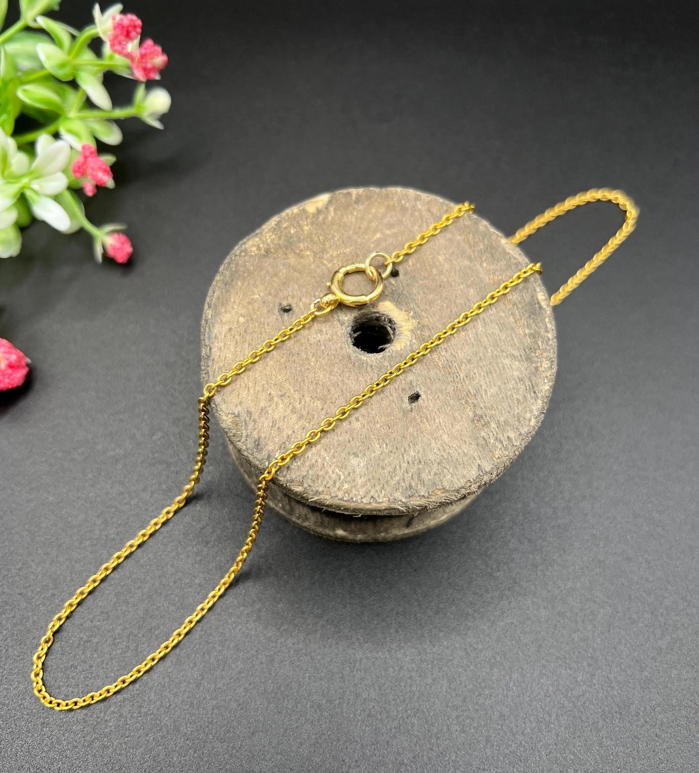 Collier ancien en or jaune 15ct, victorien, avec chaîne à maillons épais de 20 pouces en vente 2