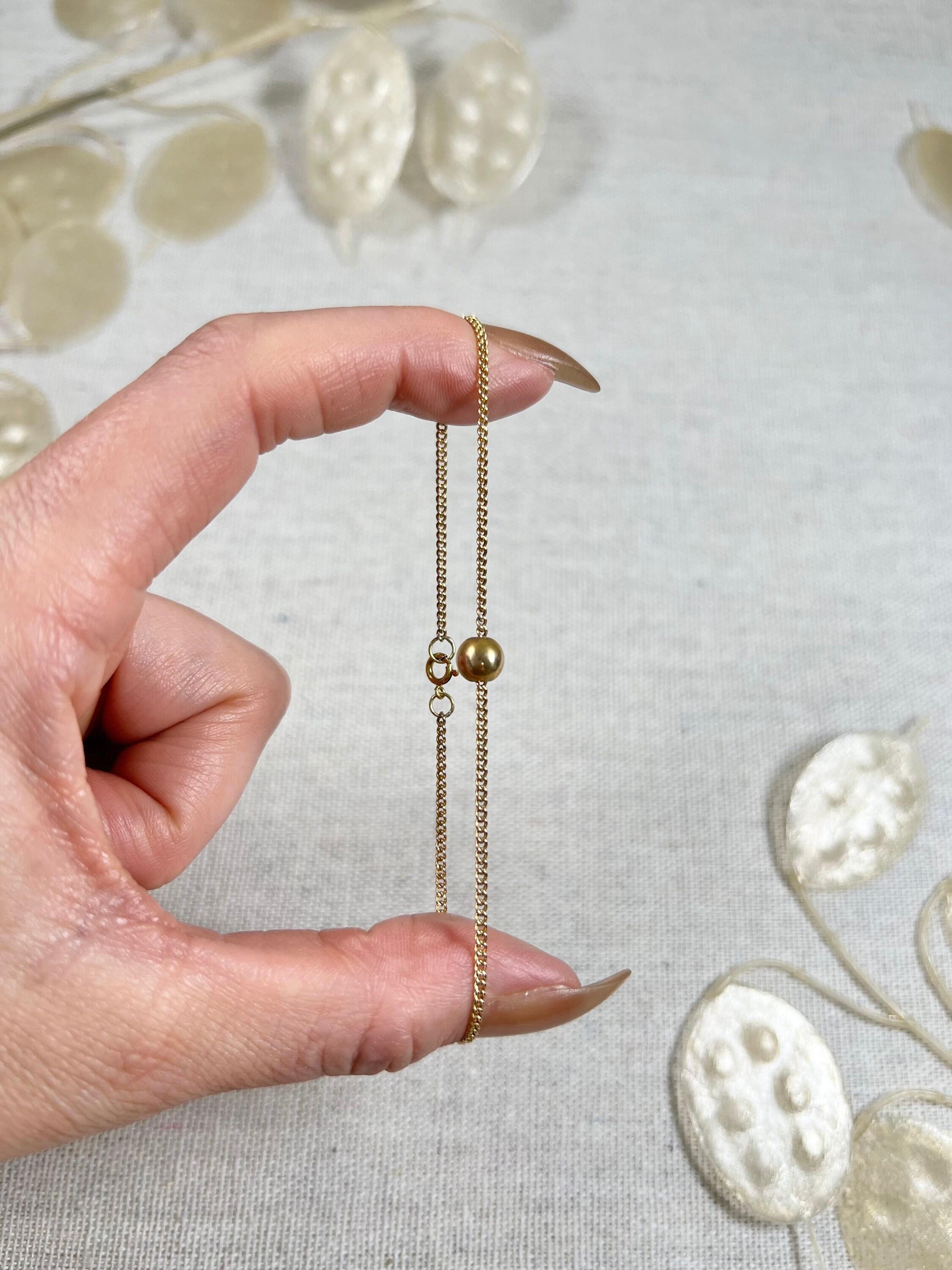 Antikes 15 Karat Gelbgold, viktorianisches Kugelarmband mit geschwungenen Gliedern und Bolt-Ringschließe im Zustand „Gut“ im Angebot in Brighton, GB
