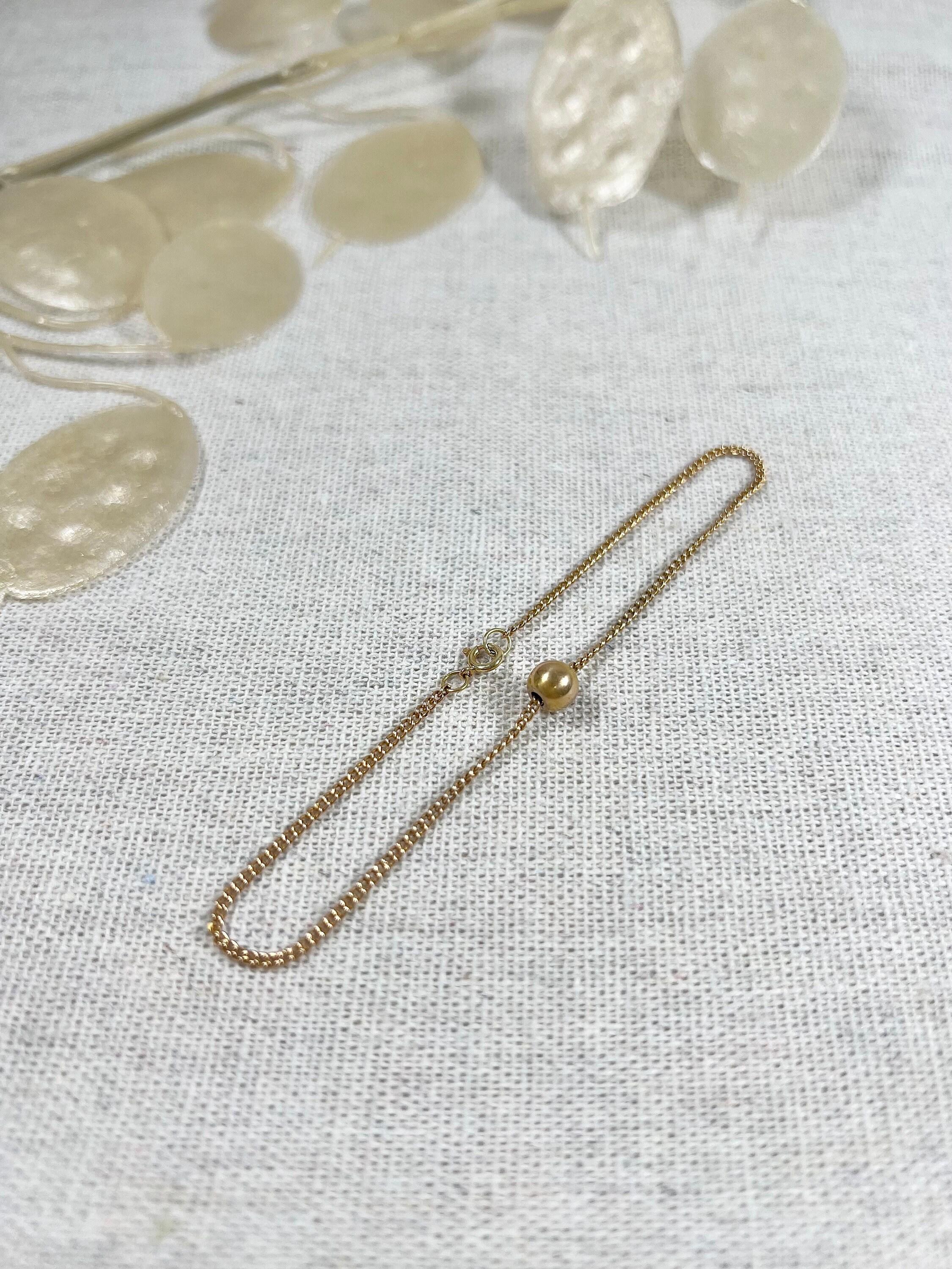 Antikes 15 Karat Gelbgold, viktorianisches Kugelarmband mit geschwungenen Gliedern und Bolt-Ringschließe im Angebot 4