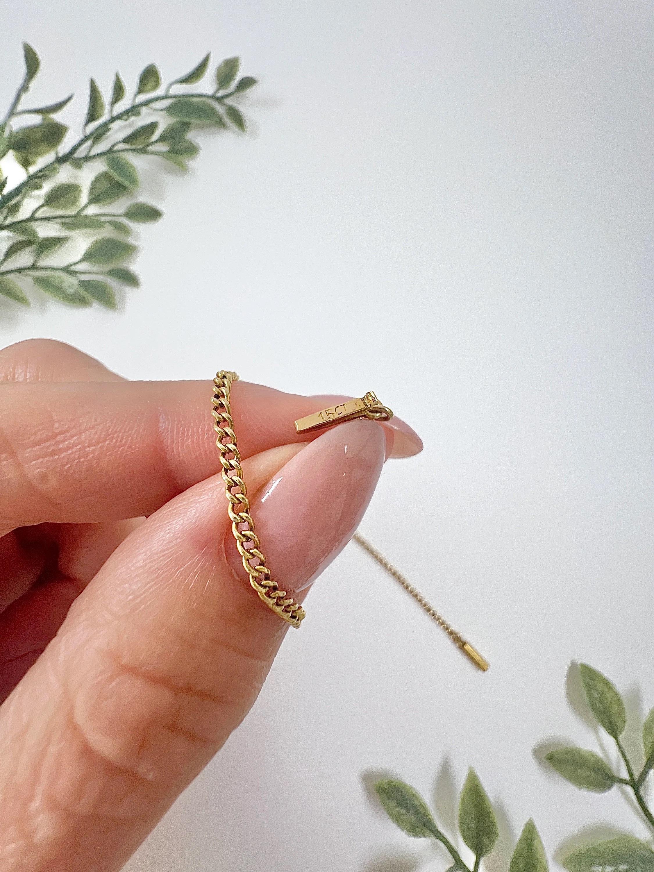 Victorien Antique 15ct Yellow Gold Victorian Curb Link Bracelet Barrel & Torpedo Claspas en vente