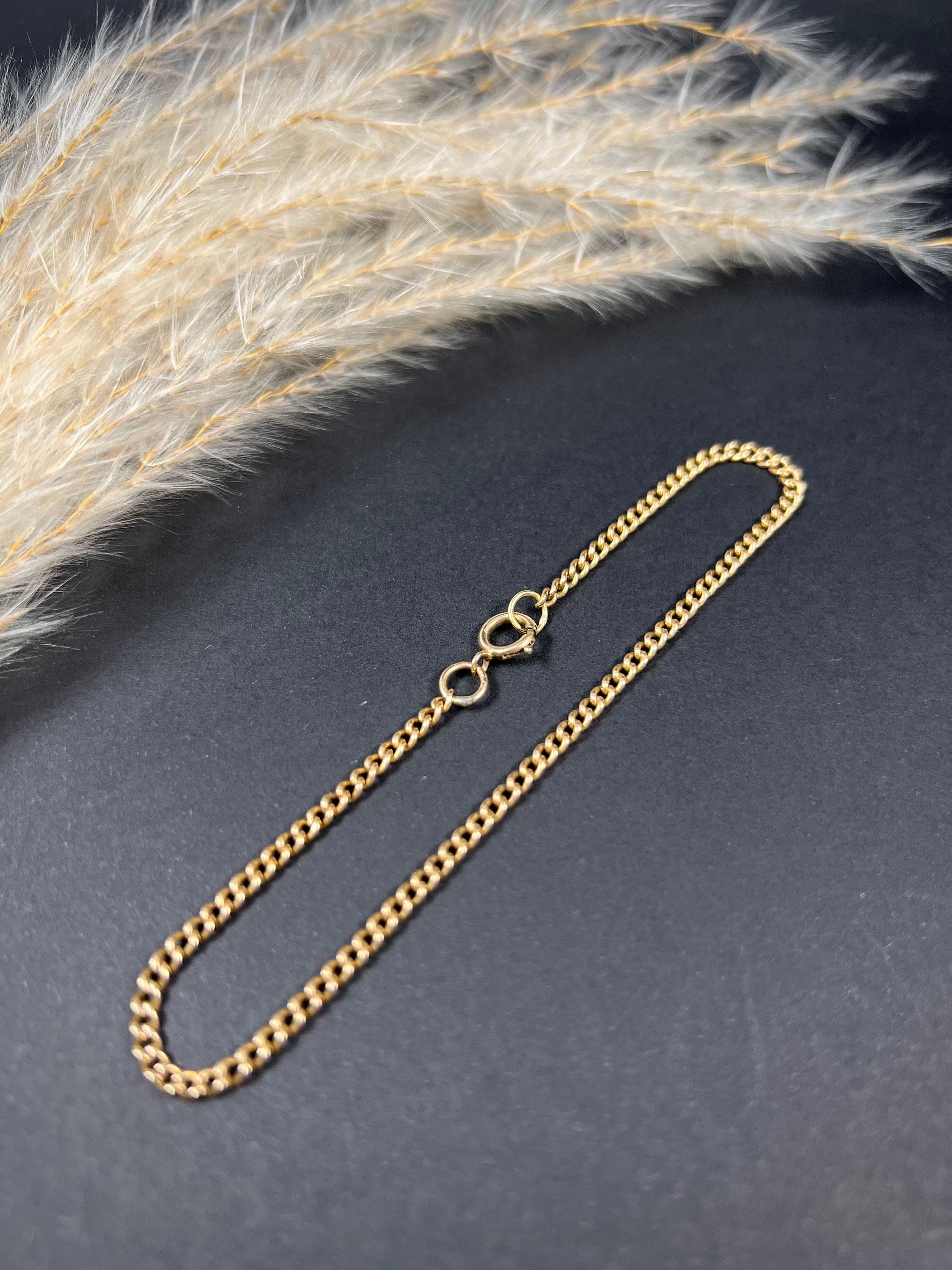 Antique 15ct Yellow Gold, Victorian Curb Link Bracelet with Bolt Ring Clasp For Sale 1