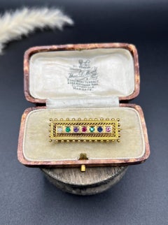 Antique 15ct Yellow Gold, Victorian DEAREST Acrostic Brooch