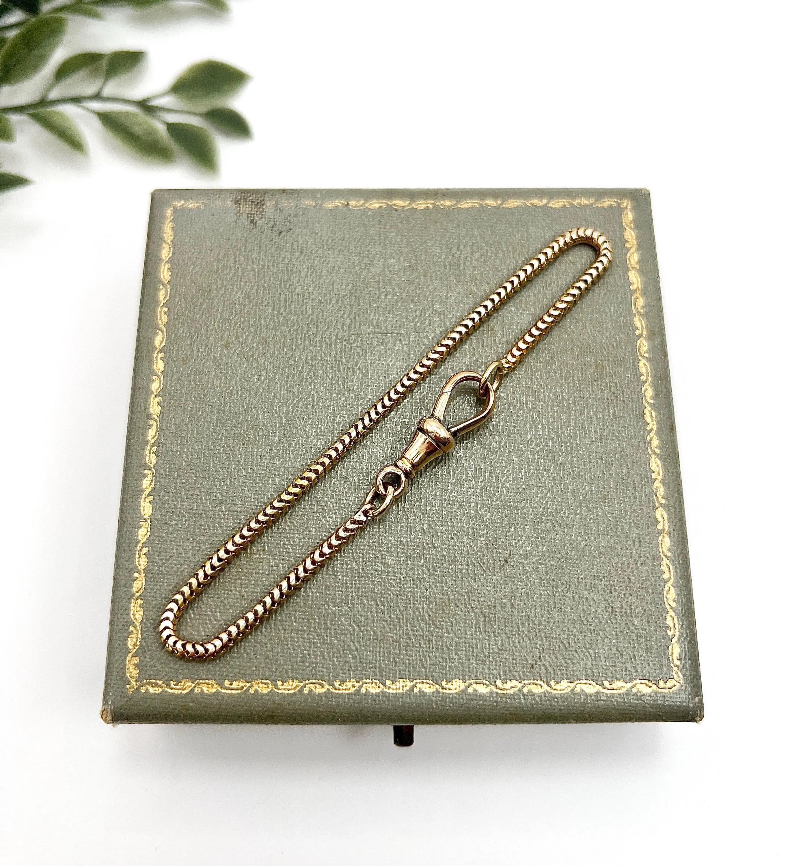Antique 15ct Yellow Gold, Victorian era Snake Link Bracelet with Swivel Clasp In Good Condition For Sale In Brighton, GB