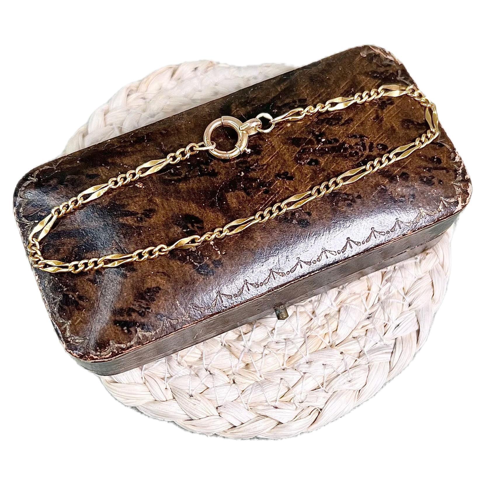 Antico bracciale A Link in oro giallo 15ct vittoriano