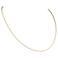 Antique 15k gold trace link chain necklace, dainty, Edwardian 