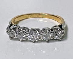 Antique 15 Karat Platinum Diamond Ring, circa 1920