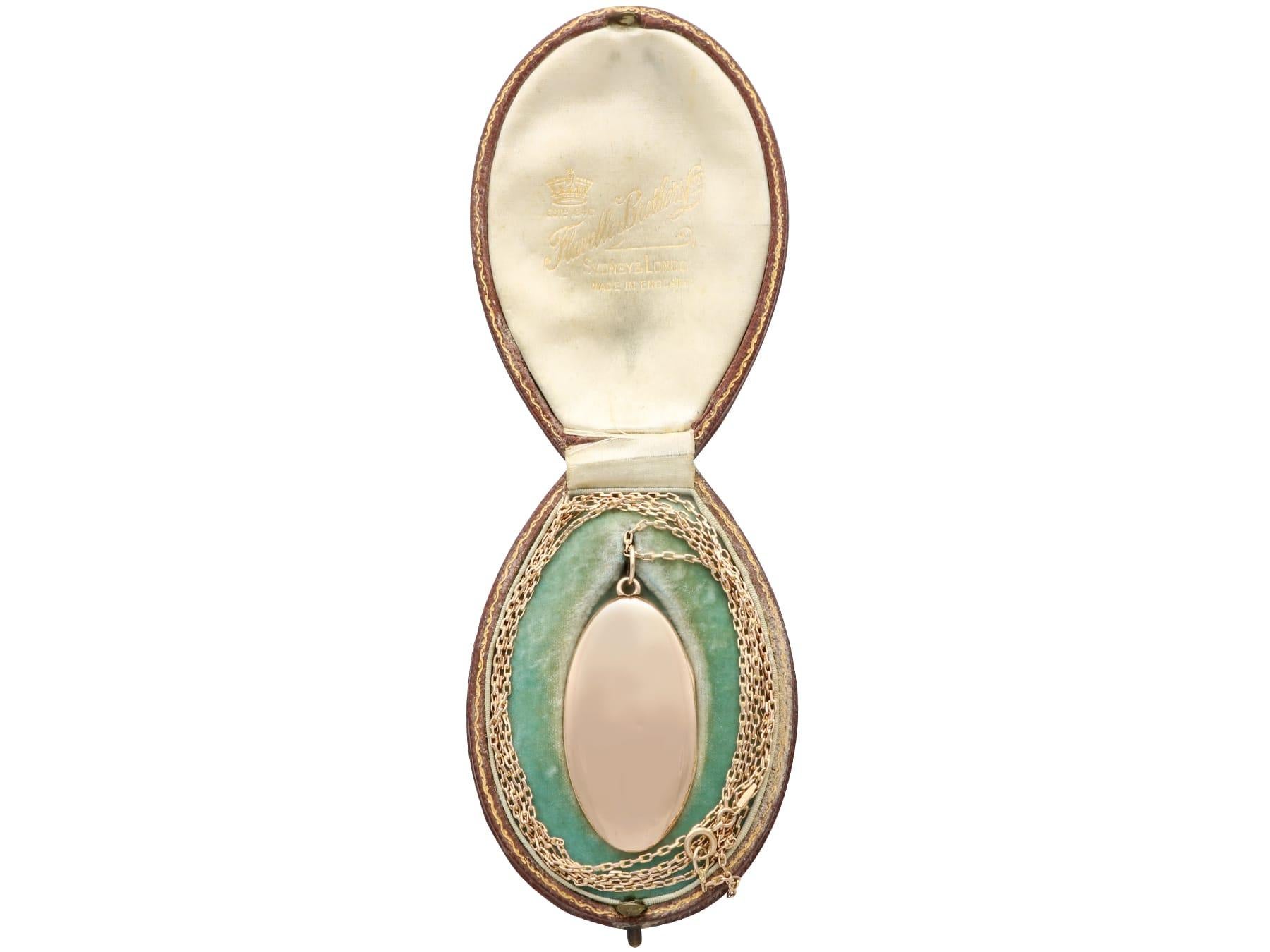 Antique 15k Yellow Gold Locket Pendant Circa 1900