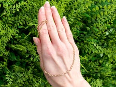 Antike 15k Gelbgold Longuard-Kette, um 1900