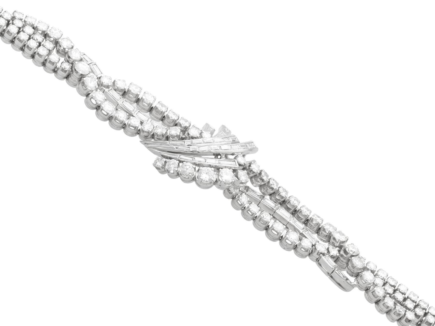 Antique 16 Carat Diamond and Platinum Bracelet  In Excellent Condition For Sale In Jesmond, Newcastle Upon Tyne