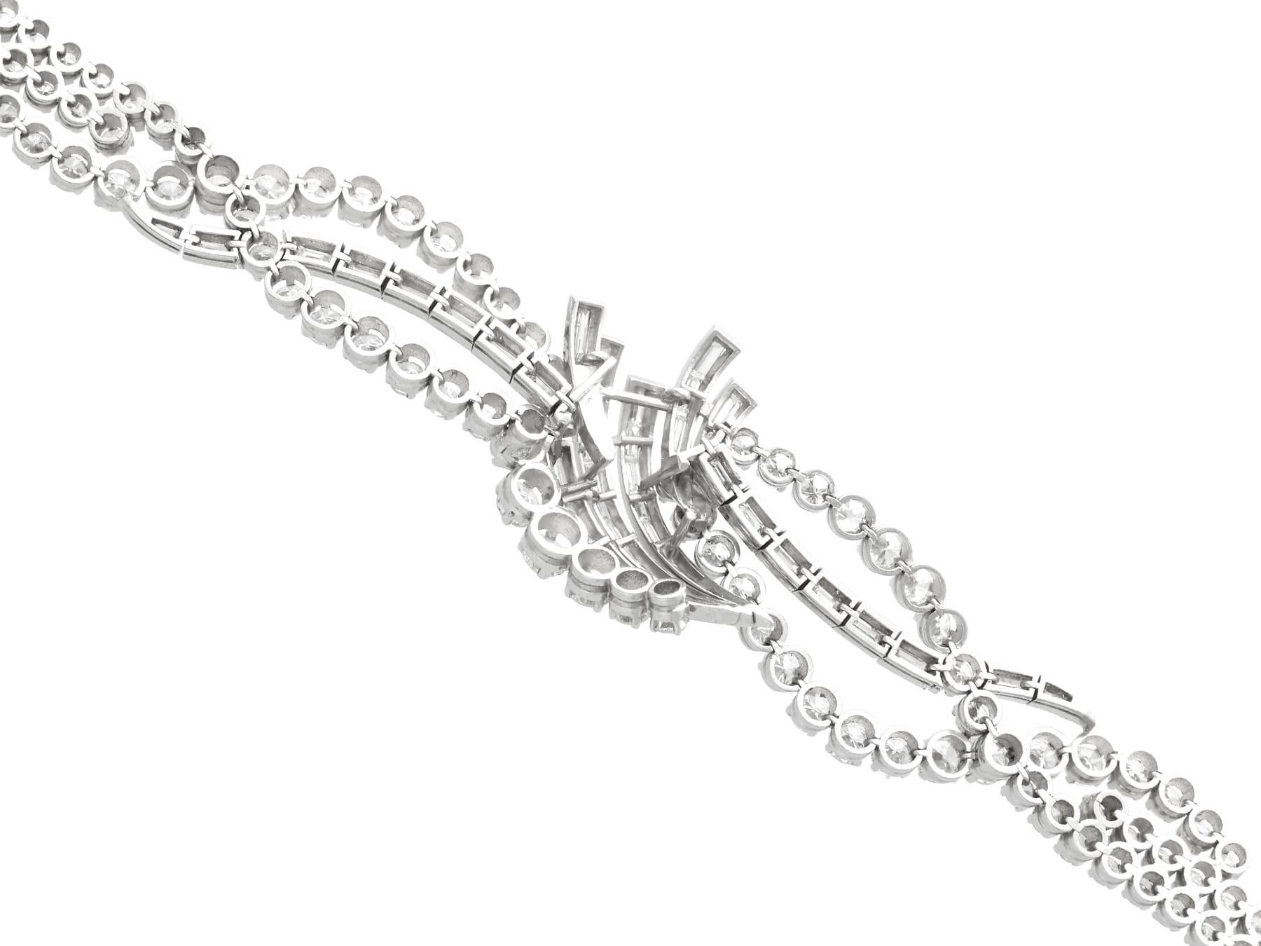 Women's or Men's Antique 16 Carat Diamond and Platinum Bracelet  For Sale