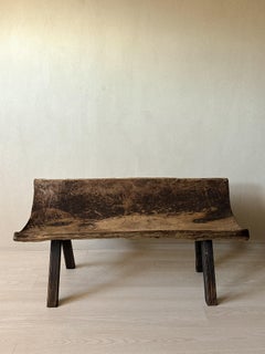 Antike 1600er Hochzeitsbank, skandinavisches Wabi Sabi