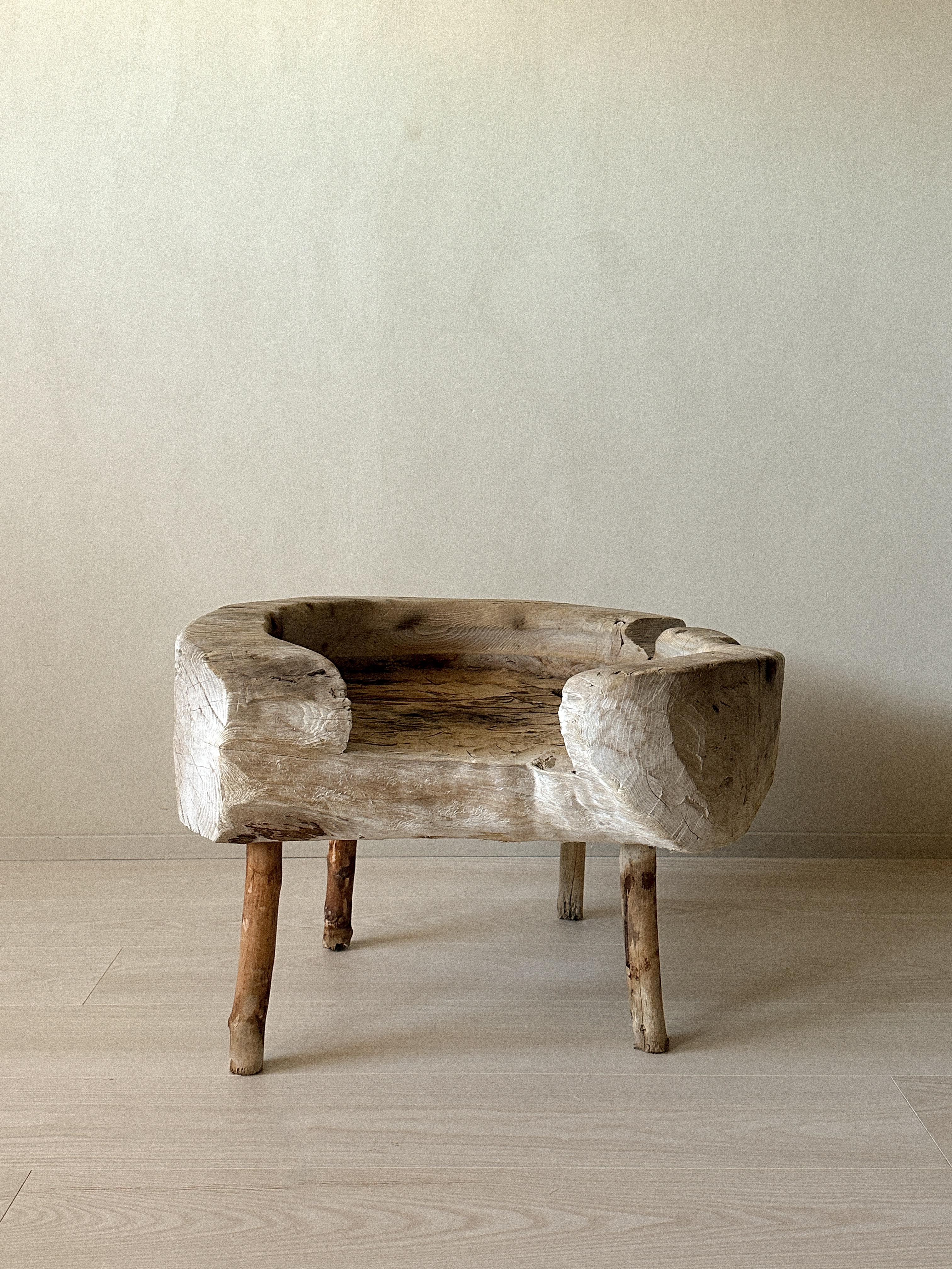 Antique Norwegian primitive side table, circa 1600s. 

Wear consistent with age and use showing beautiful patina.
