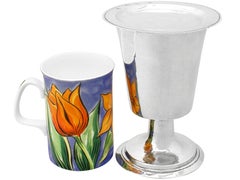 Antique 1640 Sterling Silver Communion Chalice and Paten Set