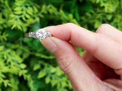 Antique 1.65 Carat Diamond and Platinum Solitaire Ring Circa 1920