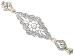 Antique 1.67 Carat Diamond and 18k Yellow Gold Bracelet Circa 1910