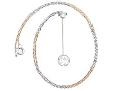 Antike Halskette aus Gelbgold mit 1,67 Karat Diamanten und Gelbgold, um 1910