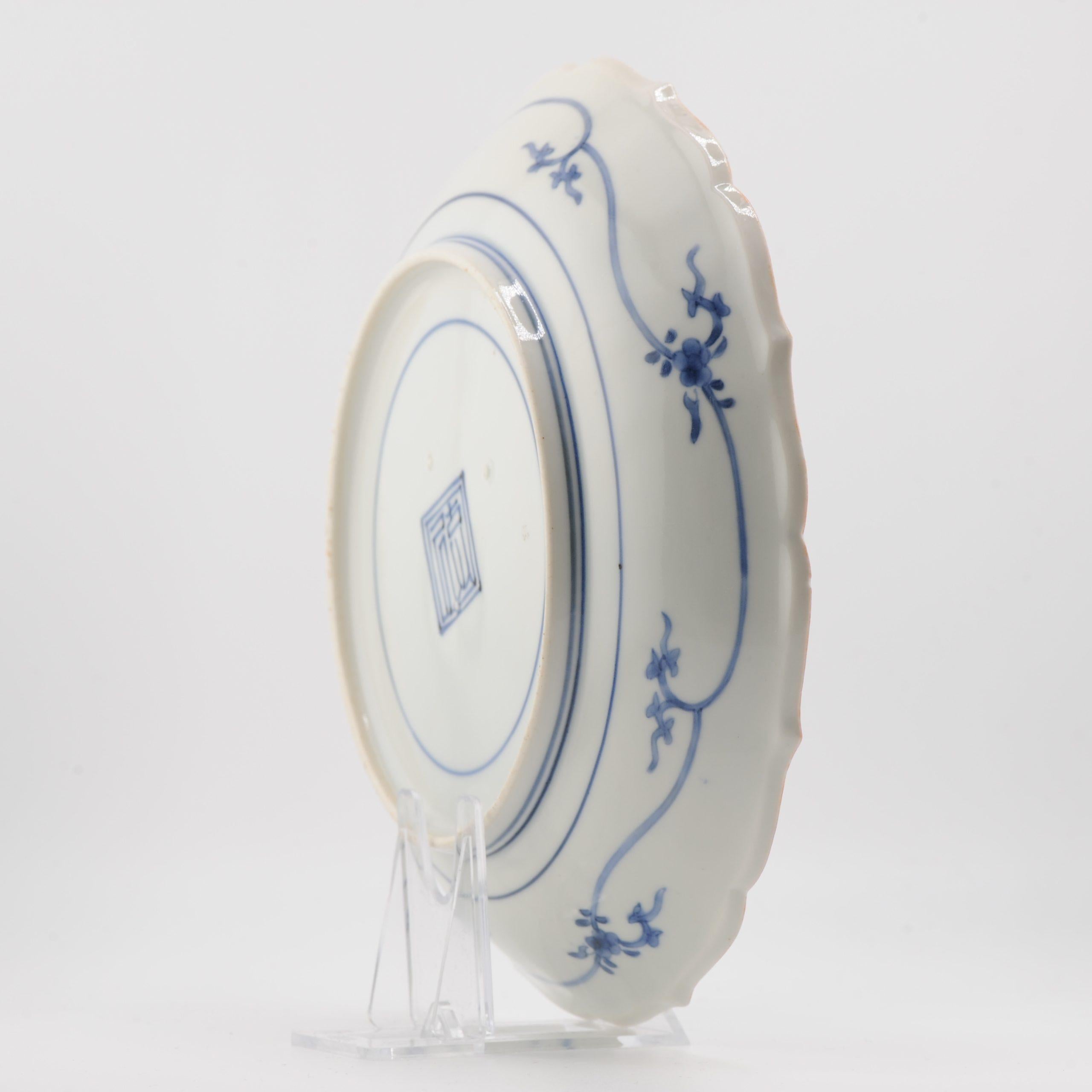 Antico piatto giapponese Nangawara Kakiemon del 1670-1680 con pino e fiori di roccia in vendita 9