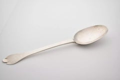Antique 1688 London Solid Silver Thomas Issoa Trifid Spoon