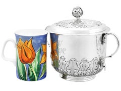 Antique Sterling Silver Porringer and Cover ( 1689)