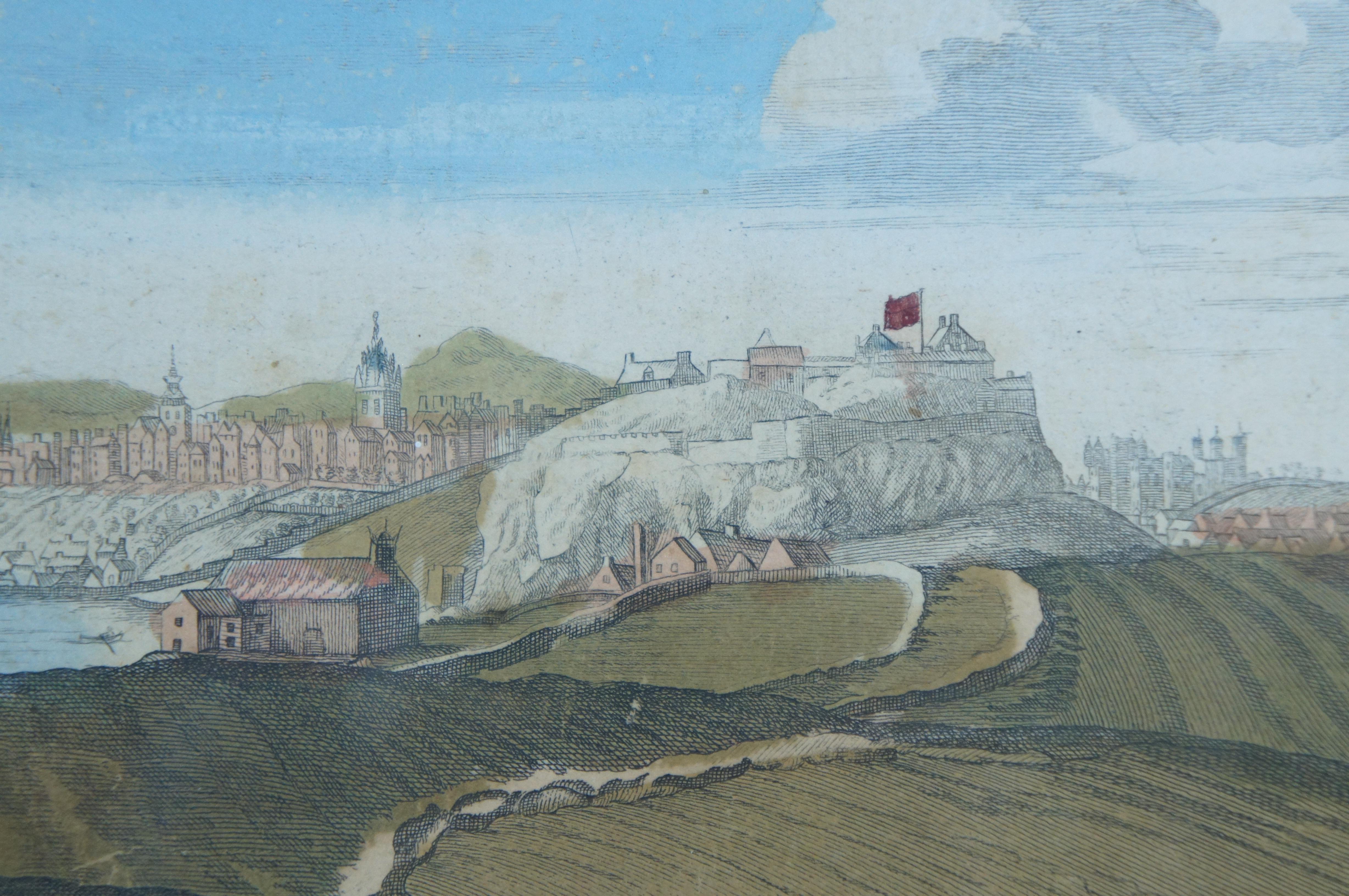 Antique 1693 John Slezer Prospect of Edinburg Dean Landscape Engraving  For Sale 6