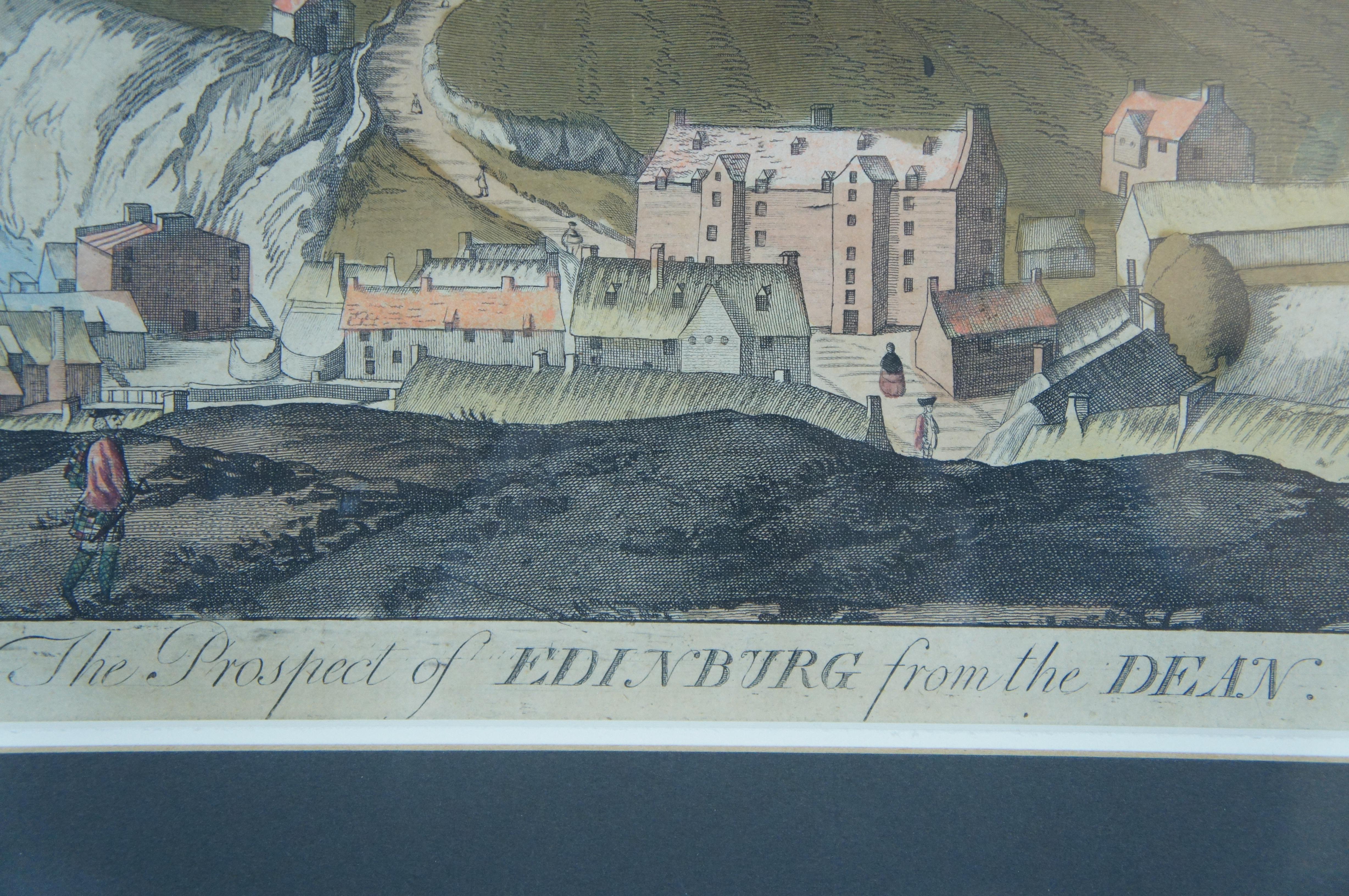 Antique 1693 John Slezer Prospect of Edinburg Dean Landscape Engraving  For Sale 2
