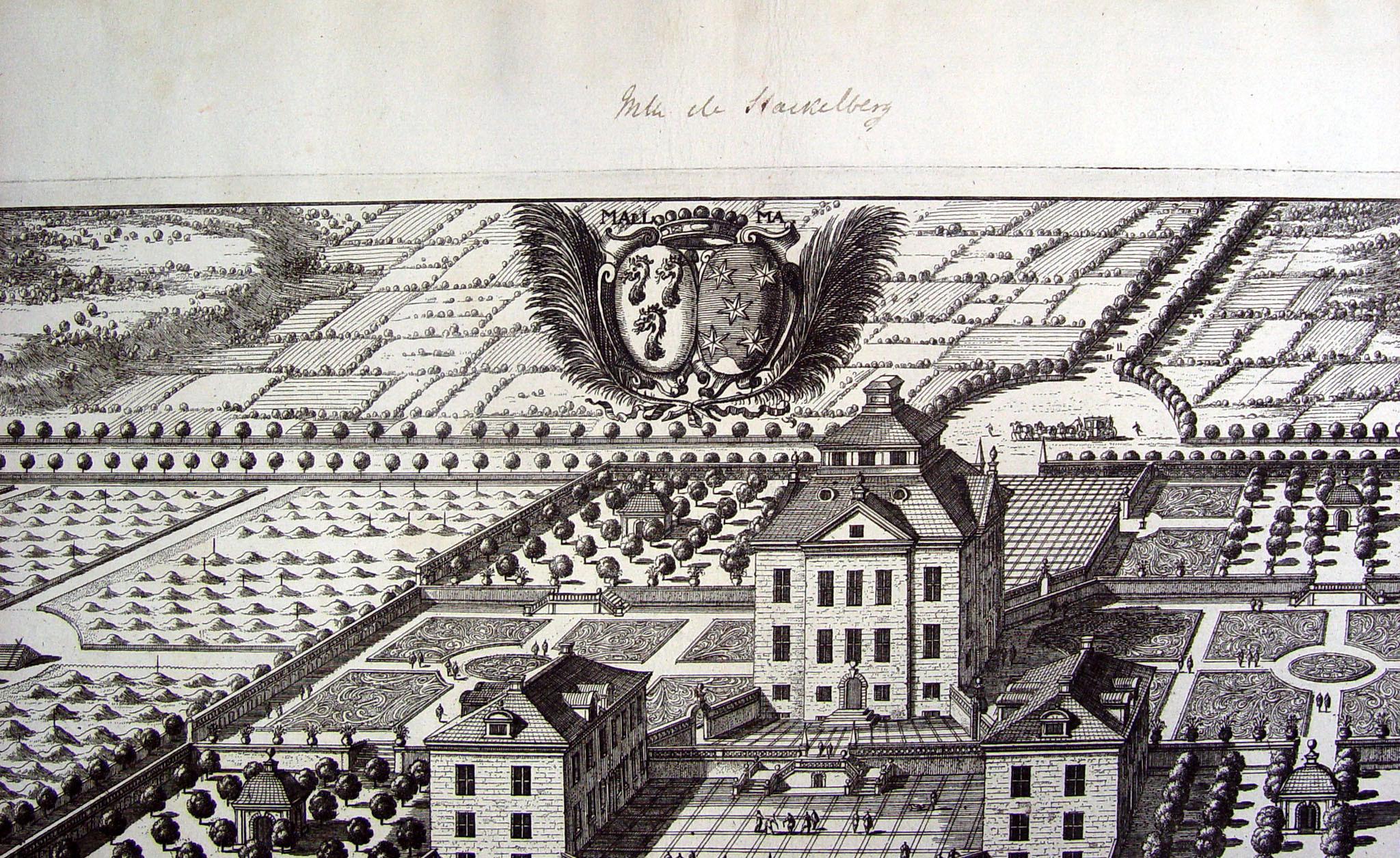Antike schwedische Barock-Radierungen aus dem Herrenhaus von 1698 - 3er-Set im Angebot 6