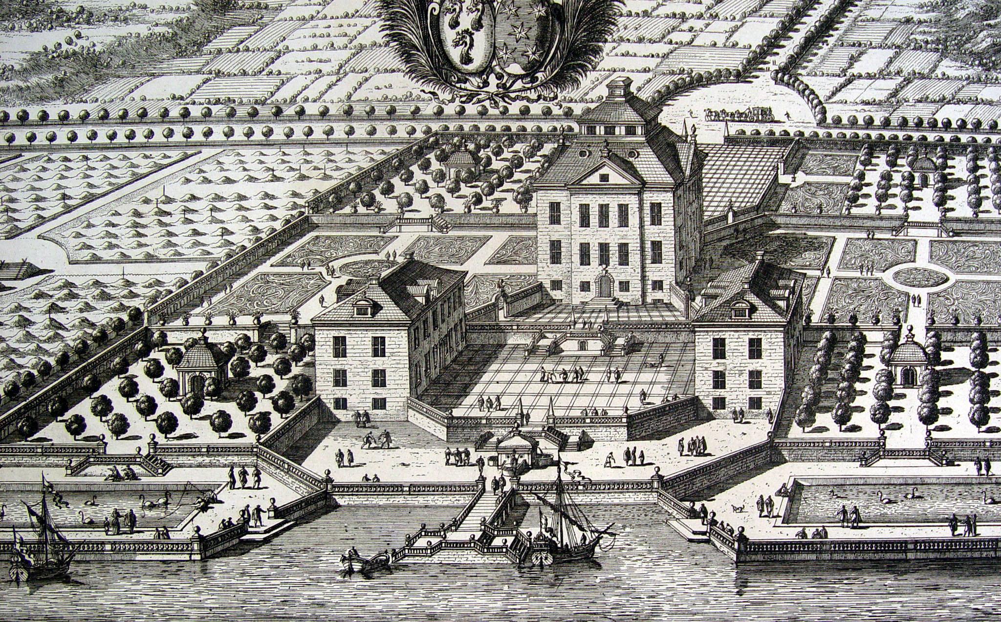Antike schwedische Barock-Radierungen aus dem Herrenhaus von 1698 - 3er-Set im Angebot 7
